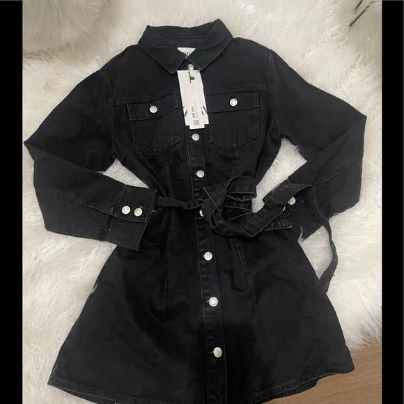 black button down dress zara ZARA. Black satin button-down midi dress. TS – Hibuy market